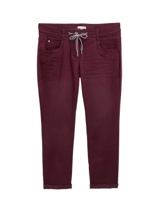 Tom Tailor - Tapered Relaxed Hose bordeaux red - Gr. - 36/28
