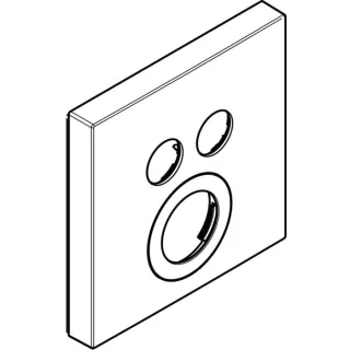 hansgrohe Rosette ShowerSelect Thermostat 92217000 chrom, Ersatzteil, 2 Verbraucher 155x155mm