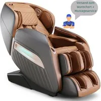 NAIPO Massagesessel Shiatsu Zero-Gravity Massagestuhl, Wärmetherapie, 3D Surround-Sound, USB, Bluetooth, Award Winner