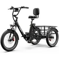 Onesport E-Bike Cityrad OT30 Pro 3 rad Faltbares Damen u. Herren E-Fahrrad 864WH, 90 km, Kettenschaltung, Heckmotor, 864 Wh, Pedelec