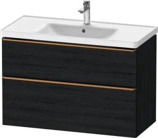 Duravit D-Neo Waschtischunterbau wandhängend Eiche Schwarz Matt 984x452x625 mm - DE4356004160000 DE4356004160000