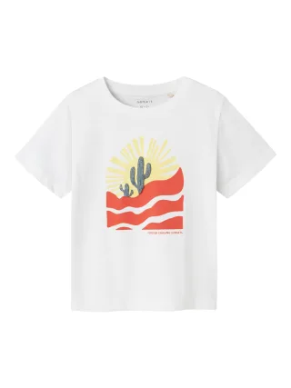 NAME IT - NMMHALDUR NREG SS TOP bright white - Gr. - 98