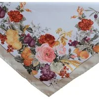 matches21 HOME & HOBBY Tischdecke Mitteldecke herbstliche Rosen Druck bunt 110x110 cm (1-tlg)