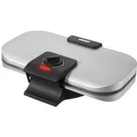 Doppel-Waffeleisen 48241 silber/schwarz, 1.300 Watt