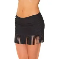 Aquarti Bikini-Hose Aquarti Damen Bikinihose mit Rock Seitliche Raffung