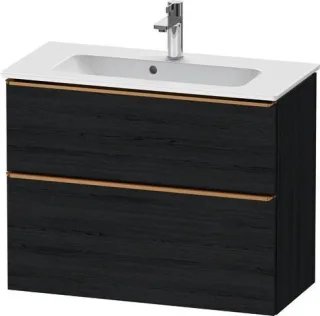 Duravit D-Neo Waschtischunterbau wandhängend Eiche Schwarz Matt 810x372x625 mm - DE4369004160000 DE4369004160000