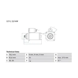 Bosch Starter VW Transporter T4 2,5 D