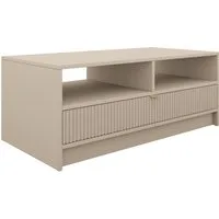 MIRJAN24 Couchtisch Tireno 1SZ (mit Schublade), Aluminiumgriff in der Farbe Gold