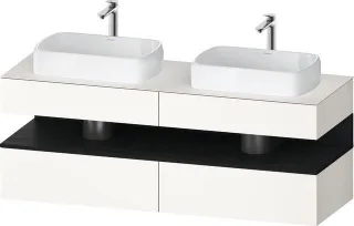 Duravit Qatego Konsolenwaschtischunterbau wandhängend Weiß Supermatt 1600x550x600 mm - QA47790168400 QA4779016840010