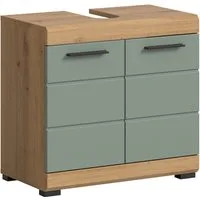 welltime Waschbeckenunterschrank SIENA, Breite 60cm, mit 2 Türen oder 2 Schubkästen, MDF-Front (1-St., TOPSELLER!, mit Siphonausschnitt 10x25 cm) in verschiedenen Farben erhältlich, Badmöbel, Badschrank, Kommode, Bad