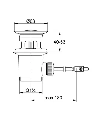 EICHELBERG Ablaufgarnitur 440038 1 1/4'' für Waschtisch- und Bidetbatterien chrom, 44003826 44003826