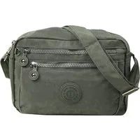 BAG STREET Umhängetasche Bag Street Nylon Umhängetasche grau Damen (Umhängetasche), Damen, Jugend Umhängetasche Nylon, grau ca. 25cm x ca. 17cm