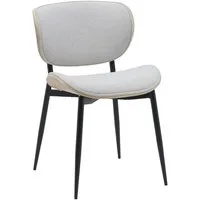 furnicato Besucherstuhl Stuhl Enid 50x54x80 cm natura/creme (1 St)