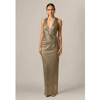 Adrianna Papell Abendkleid Metallic Knit Long Dress Glamouröses, schimmerndes Abendkleid aus Metallic-Strick