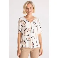 FRANK WALDER Blusenshirt mit Brushstroke-Design