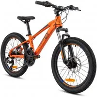 Keskin eBike Kinderfahrrad Keskin MTB1 – 20 Zoll Mountainbike – leichter Aluminium-Rahmen, 21 Gang Shimano RD-TY300D/RV100 Schaltwerk, Kettenschaltung, (Aluminiumrahmen, mechanischen Scheibenbremsen), mit 20"x 2,35" Luftreifen ideal für Gelände und A