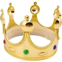 Holzspielerei König-Kostüm Königskrone Arthus gold