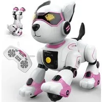 ANYSUN RC-Roboter Roboter Hund Kinder Puzzle Spielzeug Festival Geschenk (Programmierbarer Roboterhund mit Sprachbefehle,Fernbedienung, Berührungssensor), Roboterhund Spielzeug ab 3 Jahre mit Wiederaufladbarer Batterie