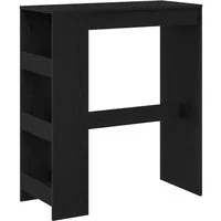 vidaXL Esstisch Bartisch mit Regal Schwarz Eichen-Optik 90x40x103,5 cm (1-St)