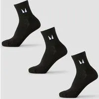 MP knöchellange Laufsocken (3er-Pack) – Schwarz - UK 6-8