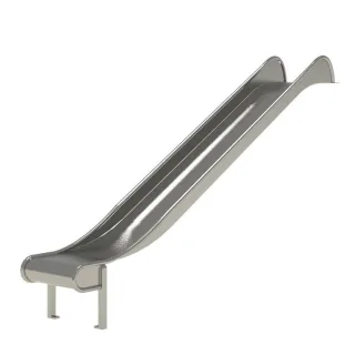 Edelstahl Anbaurutsche Premium 300cm Länge für 125-150cm Podesthöhe - Robuste Spielplatz Wellenrutsche witterungsbeständig für GIANT Serie Wickey