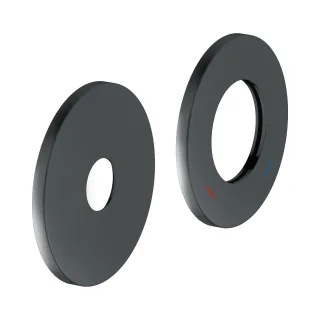 Keuco Rosetten-Set Edition 400 51516, 85 mm, rund Schwarzchrom gebürstet, 51516130091 51516130091