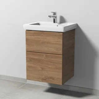 Sanipa 3way Waschtischunterbau zu Villeroy & Boch Subway 2.0 Waschtisch mit 2 Auszügen, Eiche-Kansas SM61059