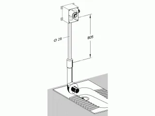 Schell Spülrohr für UP-WC VERONA 28x1x805mm 775390099