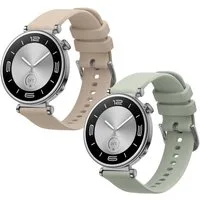 kwmobile 2x Uhrenarmband für Huawei Watch GT5 41mm / GT5 Pro 42mm / Watch GT4 Smartwatch, 2-tlg., Fitnesstracker Band Set aus TPU Silikon - Ersatzarmband Smartwatch