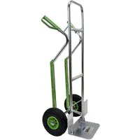 TRUTZHOLM Sackkarre mit Treppenrutsche Aluminium Lufträder Stapelkarre Transportkarre, Traglast 200 kg