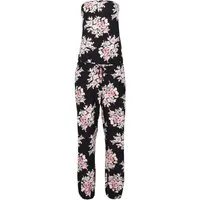 malito more than fashion Jumpsuit malito Damen Einteiler geblümt, Overall mit Stoffgürtel, Jumpsuit mit Stoffgürtel Einheitsgröße