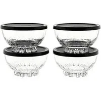 Pasabahce Schale 530246 Mousse, Glas, Kunststoff, (4-tlg), mit Deckel, 4er Set Aufbewahrungsbehälter