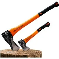 Gardebruk Axt, Beil Set ergonomischer Handgriff Gummischutz Universal Spaltaxt