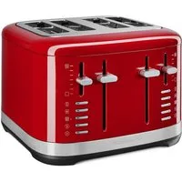 KitchenAid Toaster 5KMT4109EER, 4 kurze Schlitze, für Zum Toasten verschiedenster Formen und Größen von Brot, einschließlich hausgemachtem Brot, 1960 W, 7-stufiger Bräunungsgradregler, Beleuchtete Schlitze