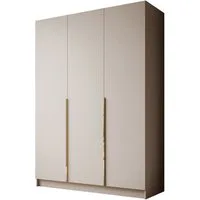 Lookway Kleiderschrank AUREL 3D KASCHMIR Drehtürenschrank mit 3 Türen 150x210x57 cm