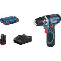 Akku-Bohrschrauber GSR 12V-15 FC Professional, 12Volt blau/schwarz, 2x Li-Ionen Akku 2,0Ah, in L-BOXX