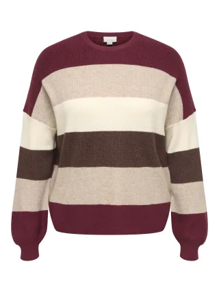 ONLY CARMAKOMA - CARATIA L/S STRIPE PULLOV KNT NOOS - Gr. - 48