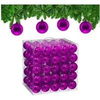 relaxdays Weihnachtsbaumkugel Weihnachtskugeln 100er Set (100 St), Pink