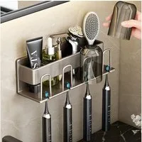 TUWENA Zahnbürstenhalter Zahnbürstenhalter,Zahnburstenhalterung Wand Ohne Bohren für Badezimmer