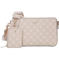 JOOP! Umhängetasche cortina 1.0 jasmina shoulderbag shz (Set, Abnehmbares RV-Täschen), Damen Schultertasche, Handtasche mit hübschem Aufdruck