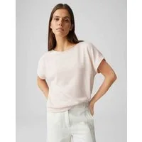 OPUS Kurzarmshirt Sostal aus Jersey mit Strick Optik gestreift, weich fließender Fall, natürlicher Griff, Casual