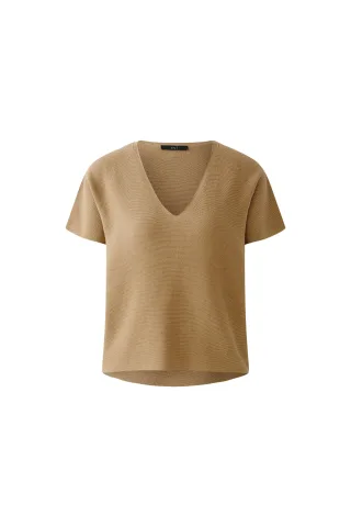 Oui - Pullover reine Baumwolle salty caramel - Gr. - 40