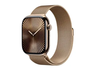 Apple Watch Series 10 (GPS + Cellular) 46mm Titan gold mit Milanaise-Armband M/L gold | mx003qf/a |