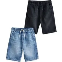 Next Shorts Denim-Bermudashorts aus 100 % Baumwolle 2er-Pack (2-tlg)