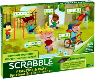 Mattel Spiele FTG51 - Scrabble Practice und Play: Spielend Englisch lernen
