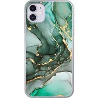 MuchoWow Handyhülle für Apple iPhone 11 Gold - Marmor - Grün - Luxus - Marmoroptik - Grau, Smartphone-Bumper, Print, Handy Schutzhülle Dünn