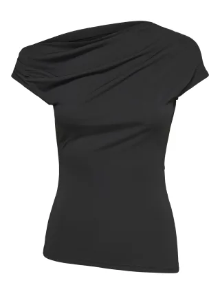 ONLY - ONLARIA S/L ASSYMETRIC TOP JRS Black - Gr. - M
