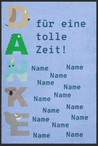Kindergarten Abschiedsfussmatte 6040 | Größe: 60 cm x 80 cm