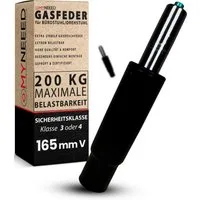 MYNEEED Bürostuhl Gasdruckfeder - Gasdruckdämpfer für Drehstuhl, Chefsessel, Hocker, Belastbarkeit bis 200kg