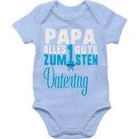 Shirtracer Shirtbody Papa alles Guten zum 1sten Vatertag blau Geschenk Vatertag Baby